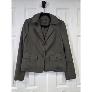 OBR Dark Green Military Style Blazer Jacket Bronze Button Detail Large